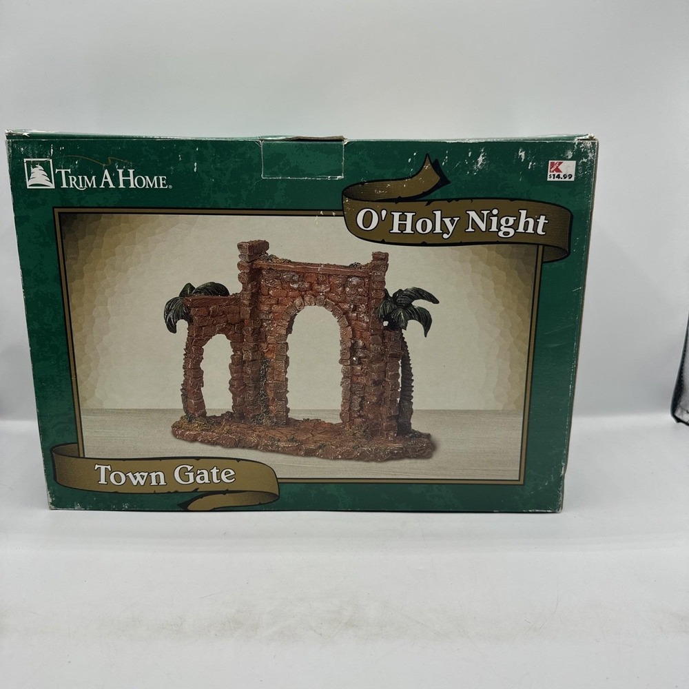 Trim A Home O' Holy Night Christmas Village Town Gate Vintage